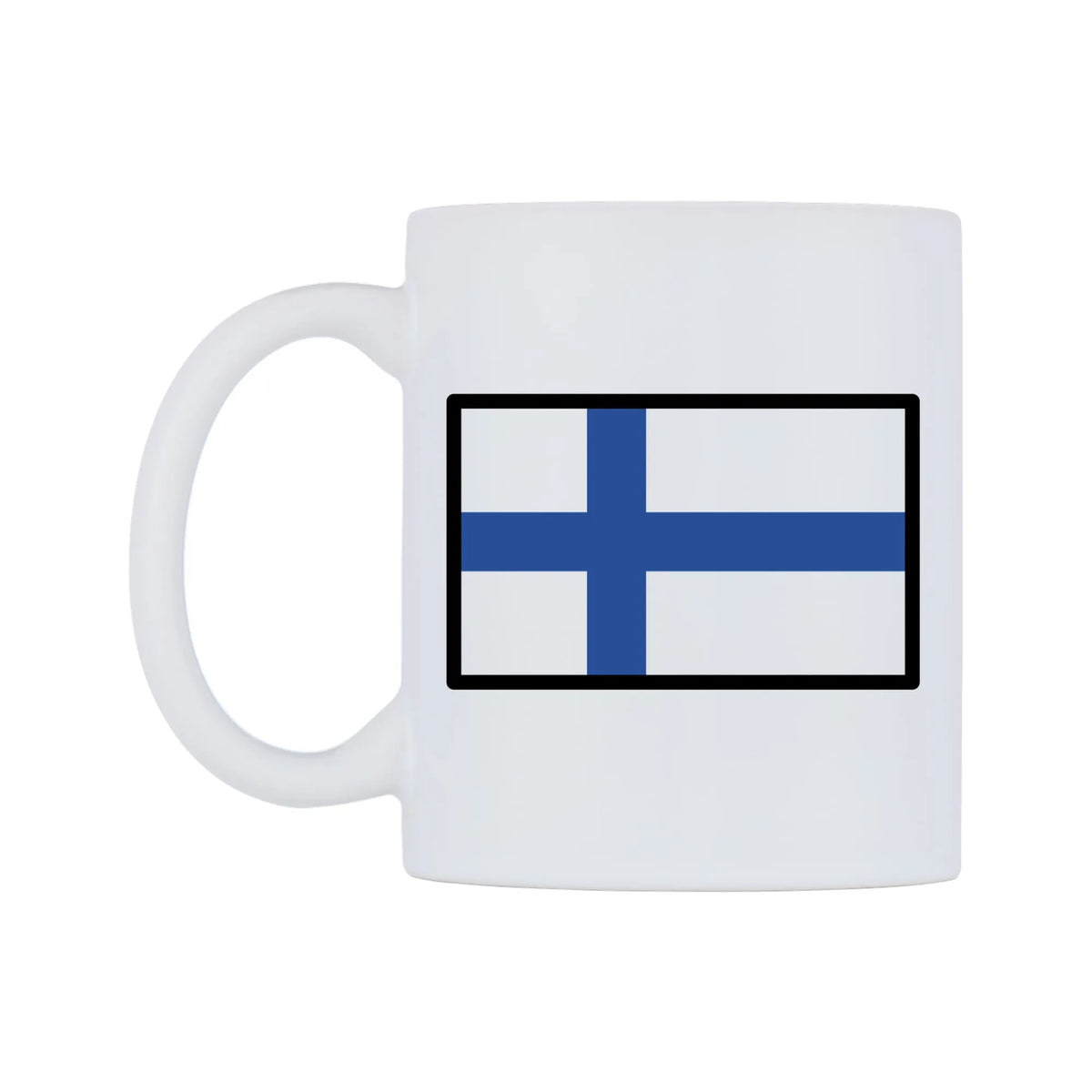 Finland Flag Emoji Mug — mug, right side, on a white background