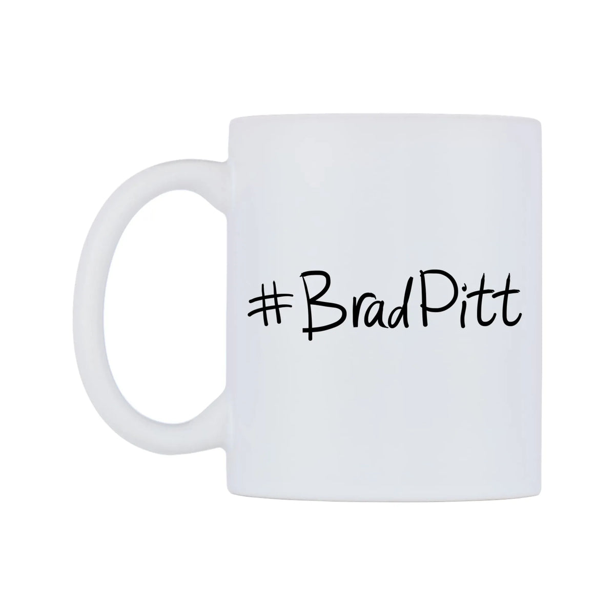 BradPitt Mug — mug, right side, on a white background