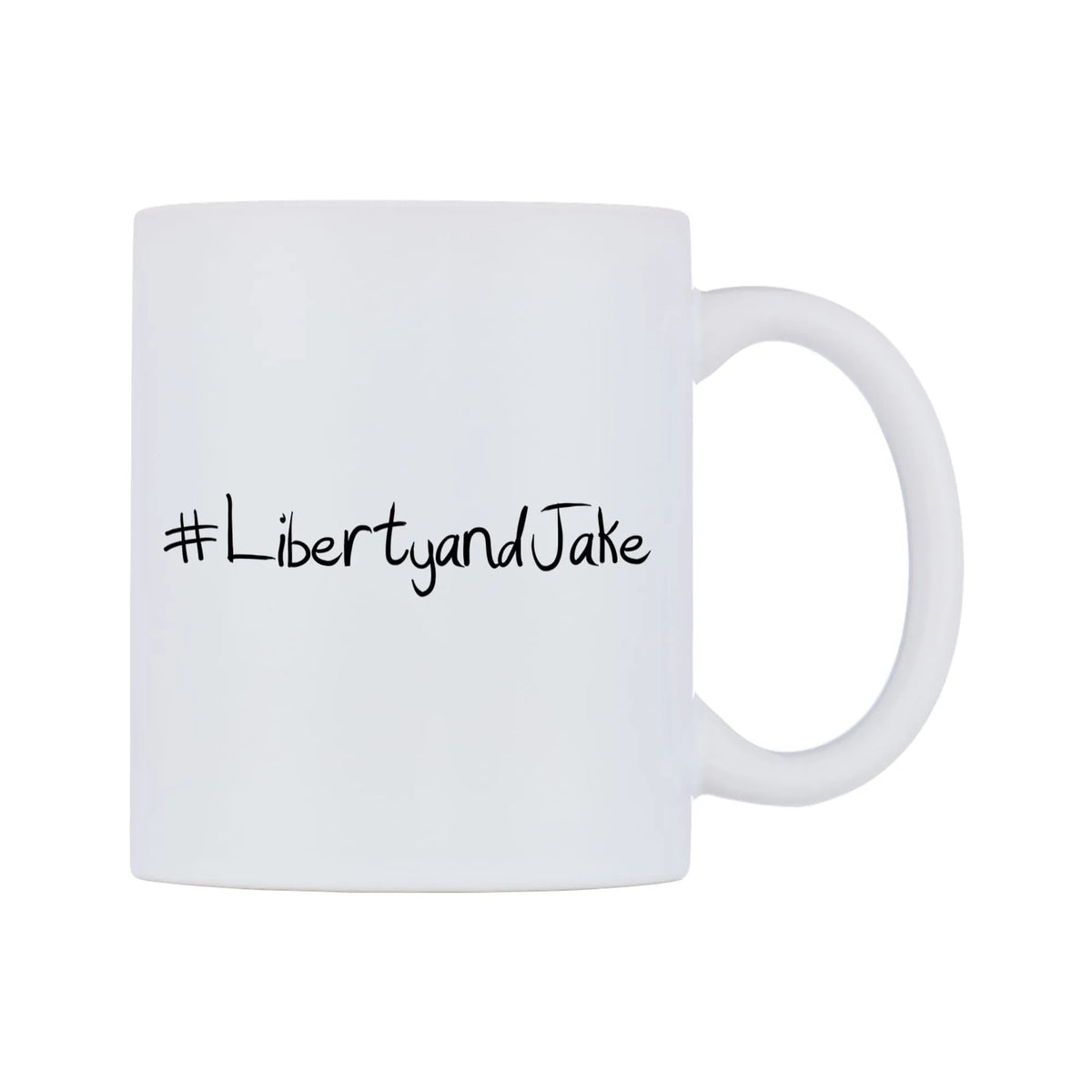 LibertyandJake Mug — mug, left side, on a white background