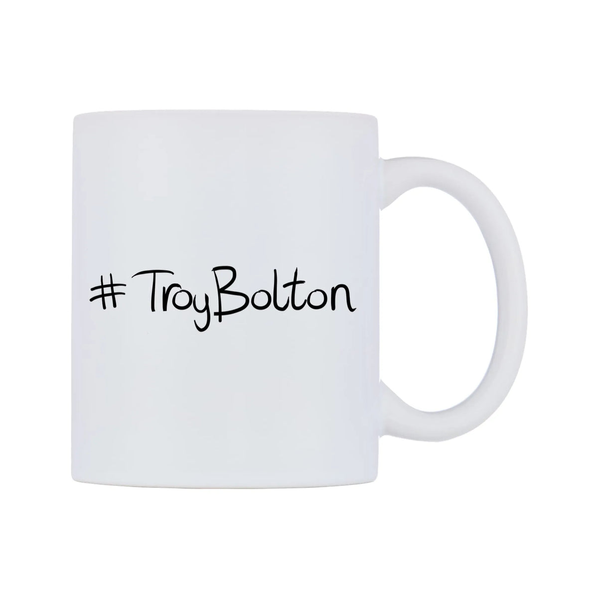 TroyBolton Mug — mug, left side, on a white background