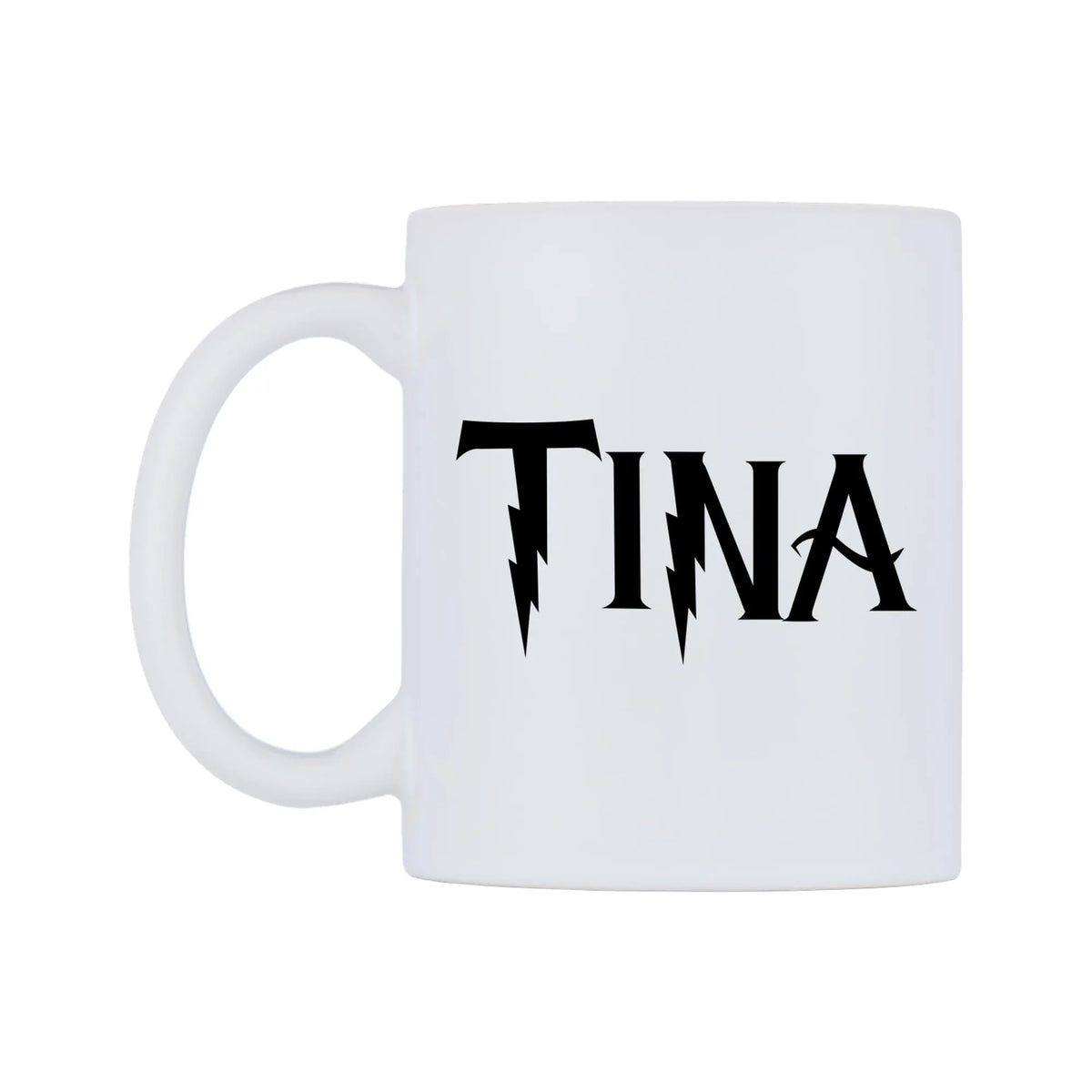 Tina - Wizard Themed Mug — white 11oz gloss mug, right side, on a white background