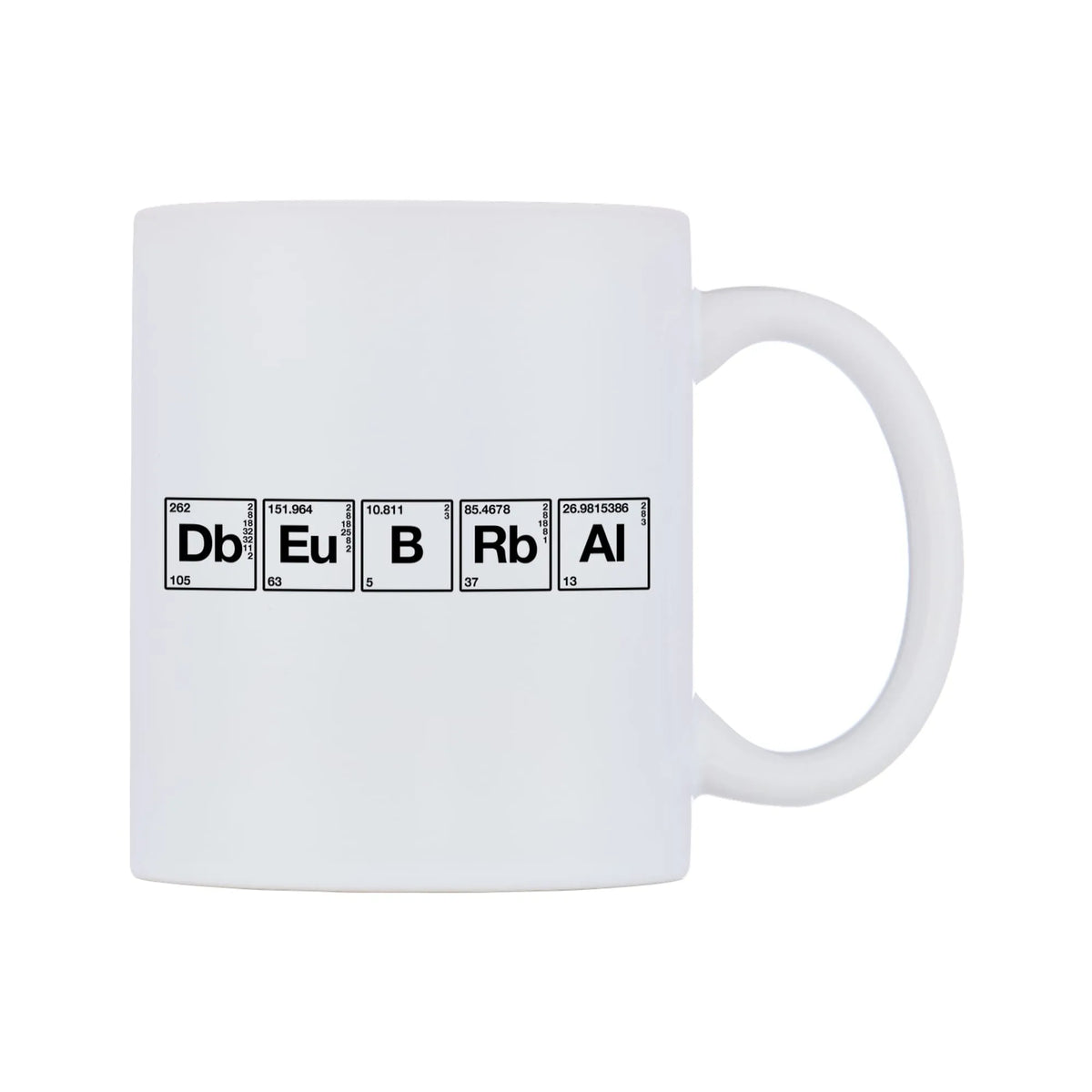 Debra - Chemistry Themed Mug — mug, left side, on a white background