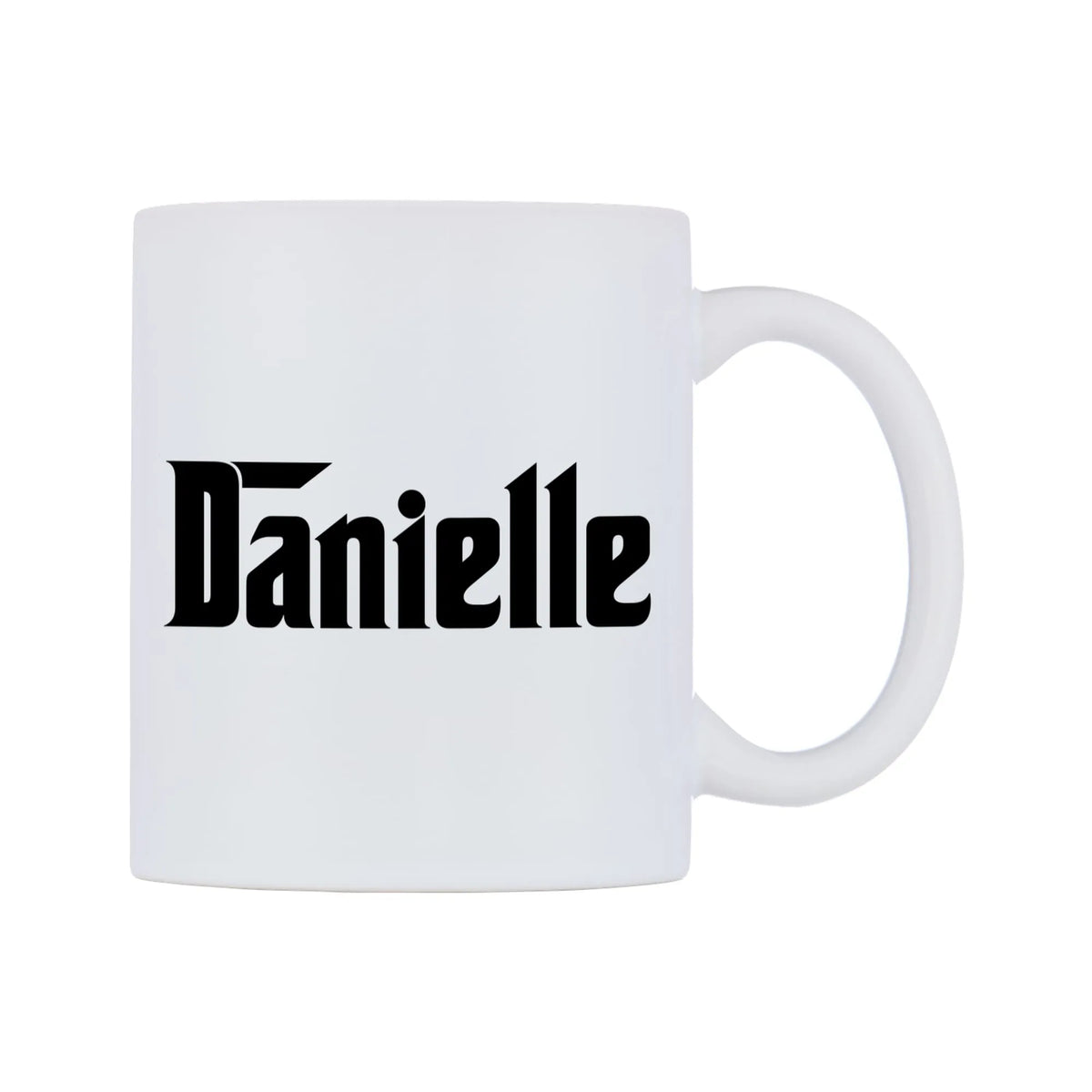 Danielle - Godfather Themed Mug — white 11oz gloss mug, left side, on a white background