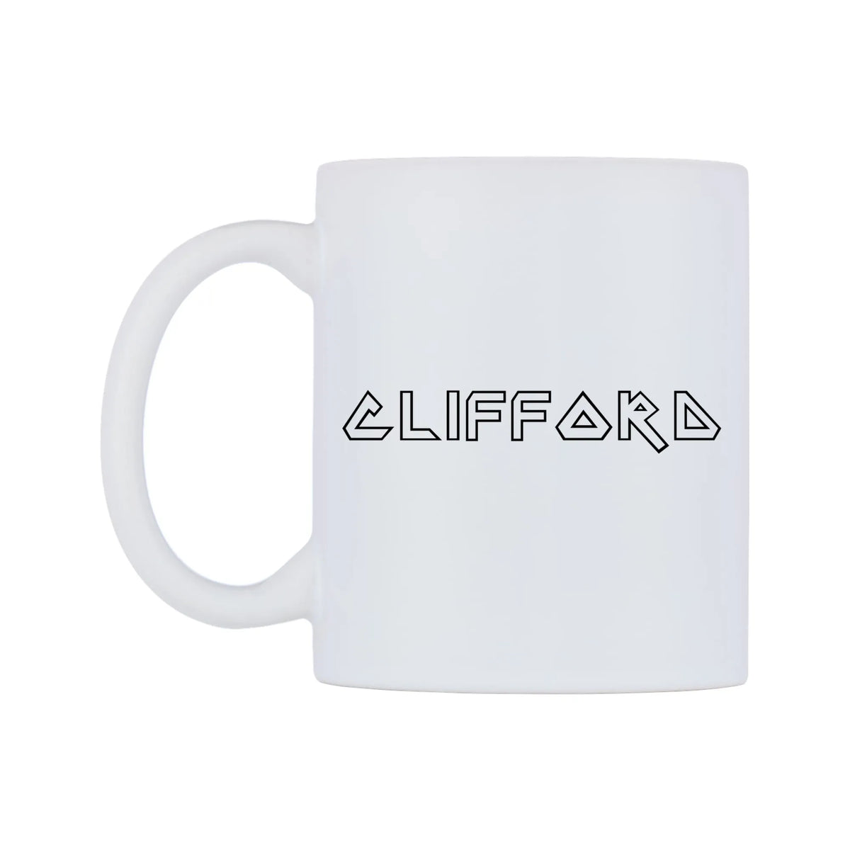 Clifford - Iron Maiden Themed Mug — white 11oz gloss mug, right side, on a white background