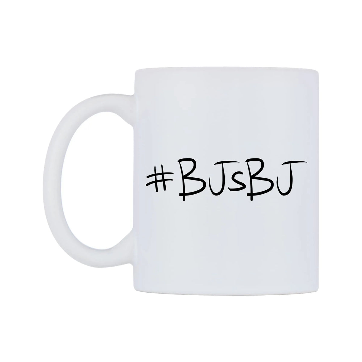 BJsBJ Mug — mug, right side, on a white background