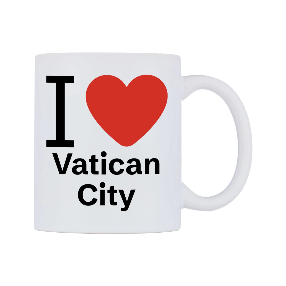 I Love Vatican City Mug — mug, left side, on a white background