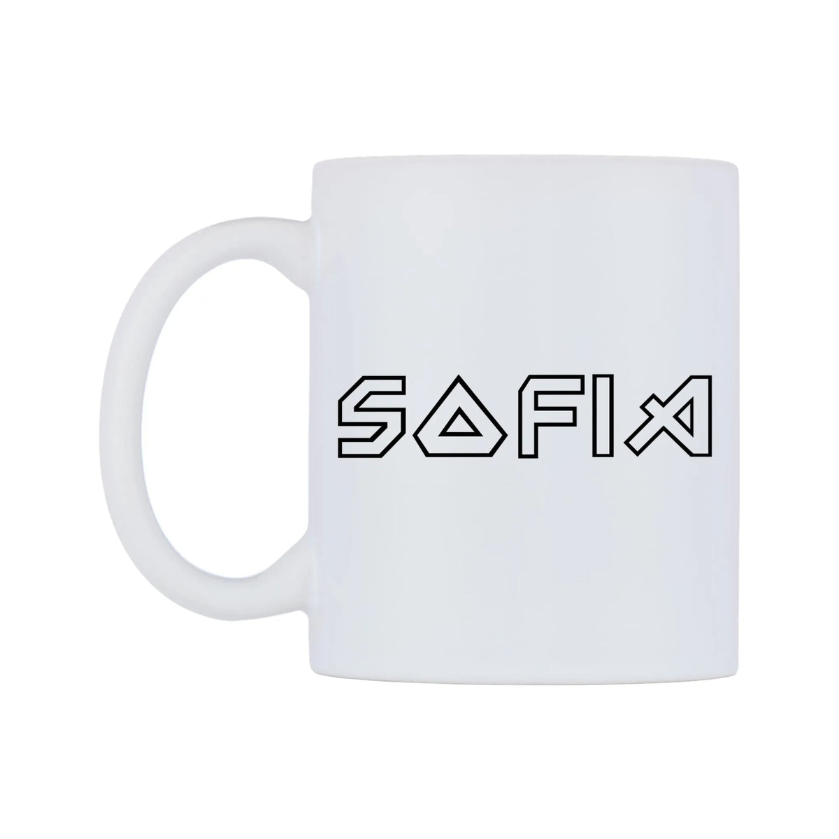Sofia - Iron Maiden Themed Mug — white 11oz gloss mug, right side, on a white background