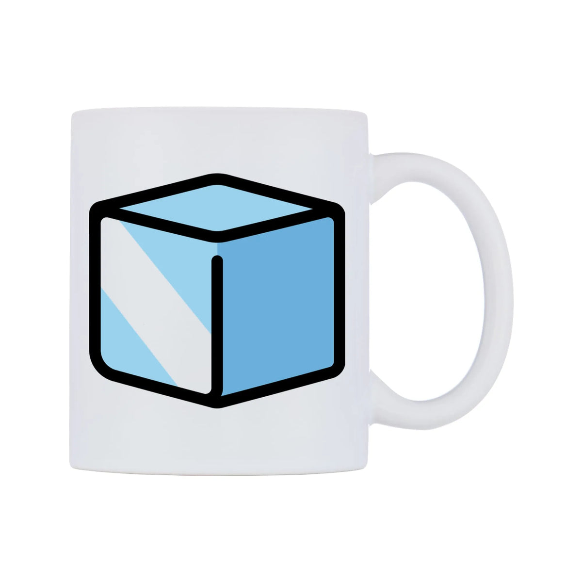 Ice Emoji Mug — mug, left side, on a white background