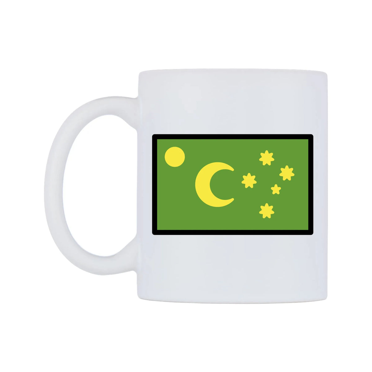 Cocos (Keeling) Islands Flag Emoji Mug — mug, right side, on a white background