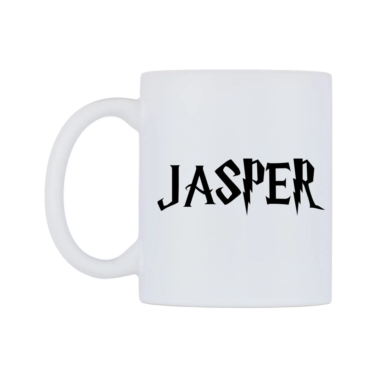 Jasper - Wizard Themed Mug — white 11oz gloss mug, right side, on a white background