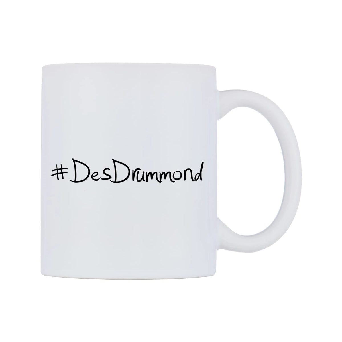 DesDrummond Mug — mug, left side, on a white background