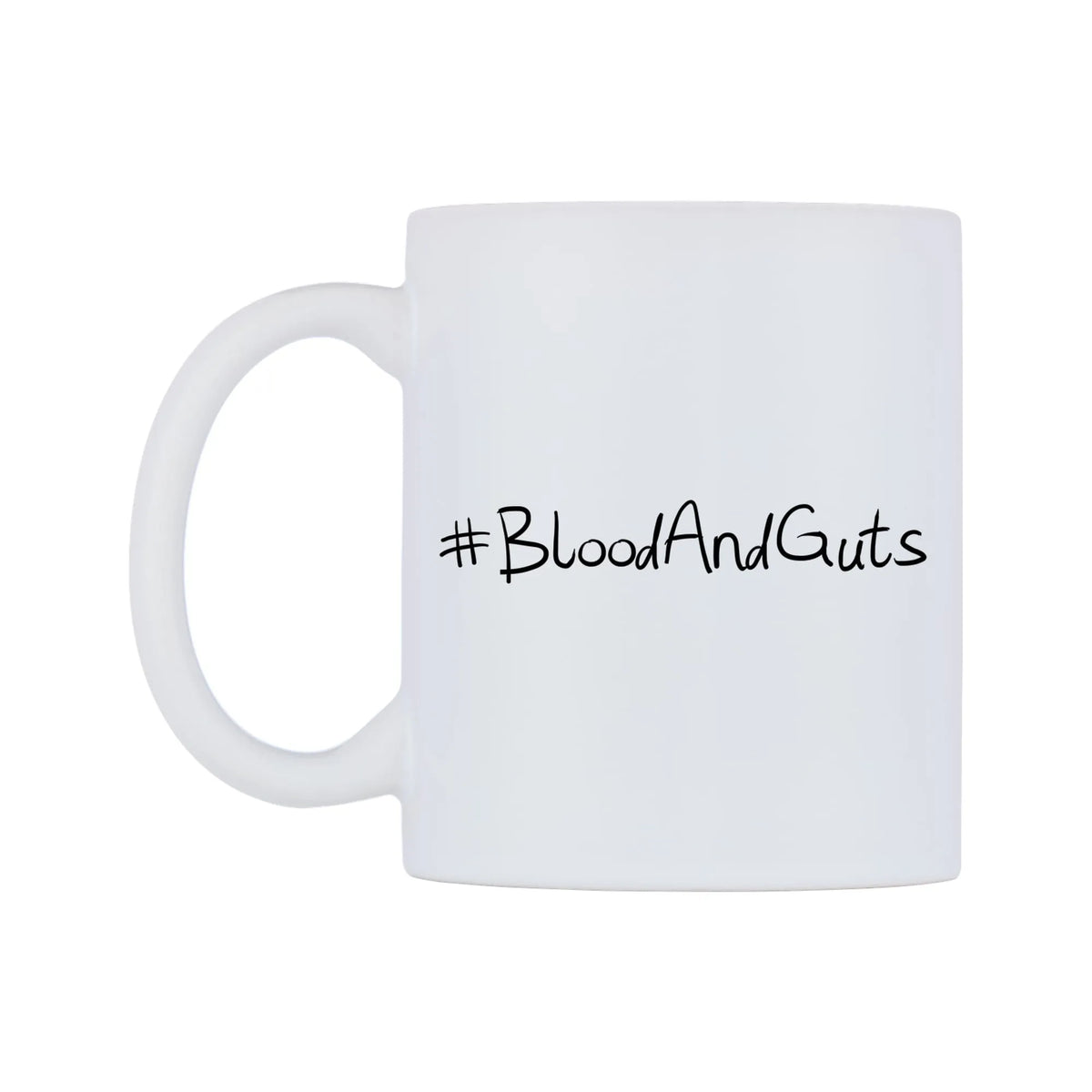 BloodAndGuts Mug — mug, right side, on a white background