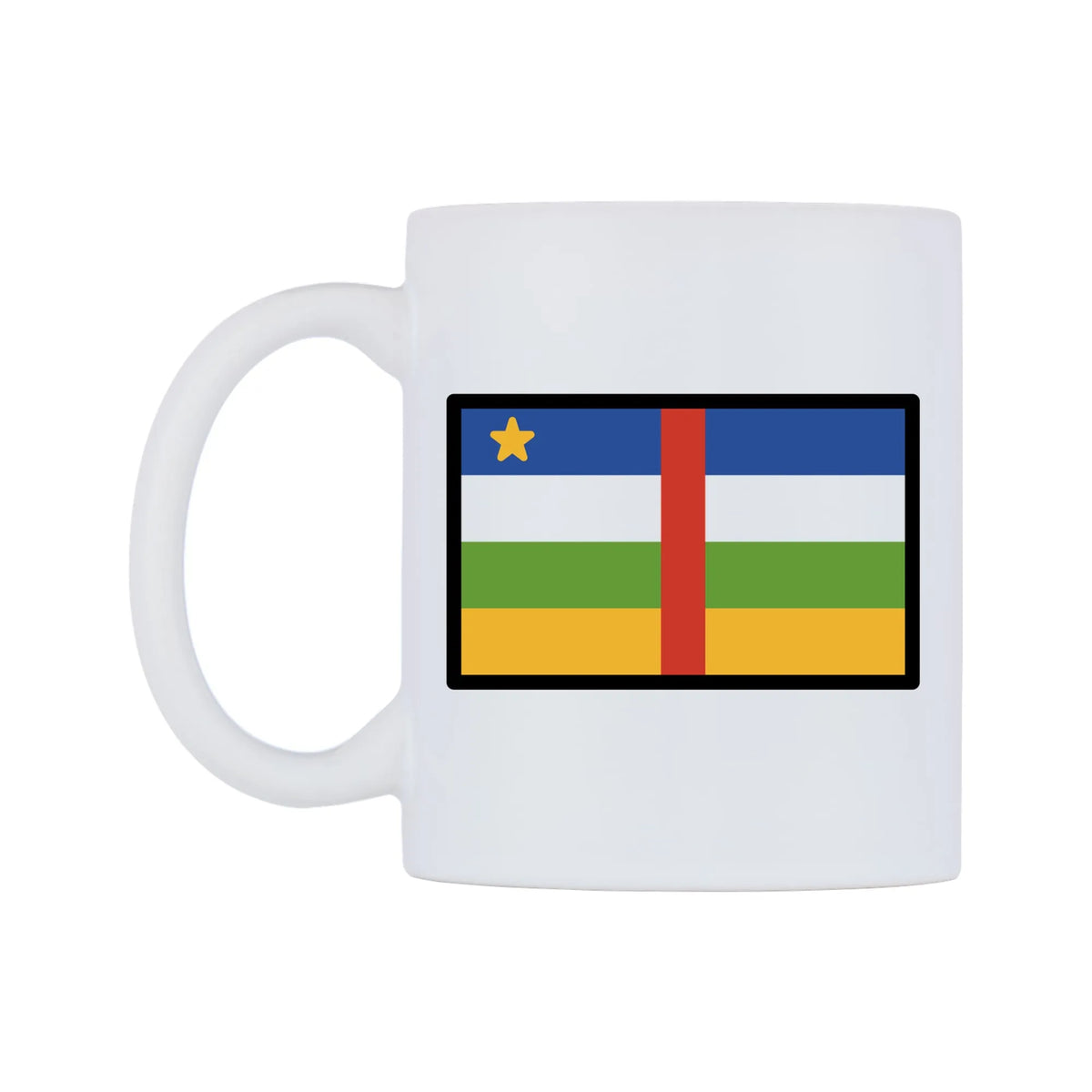 Central African Republic Flag Emoji Mug — mug, right side, on a white background