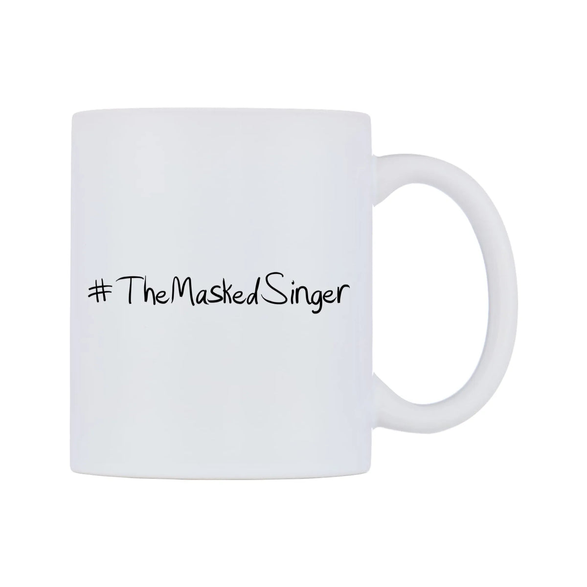 TheMaskedSinger Mug — mug, left side, on a white background