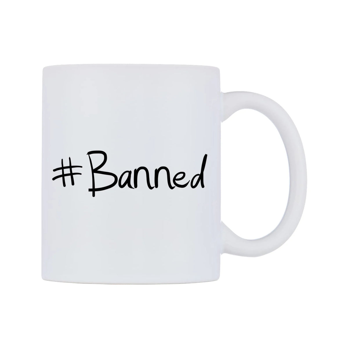 Banned Mug — mug, left side, on a white background