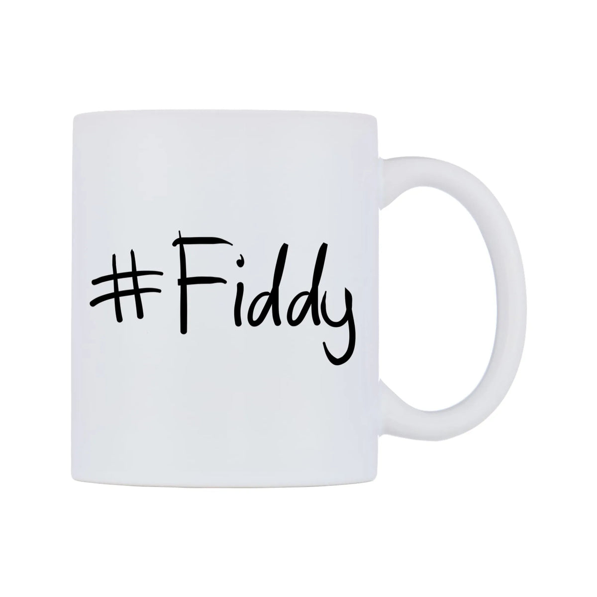 Fiddy Mug — mug, left side, on a white background