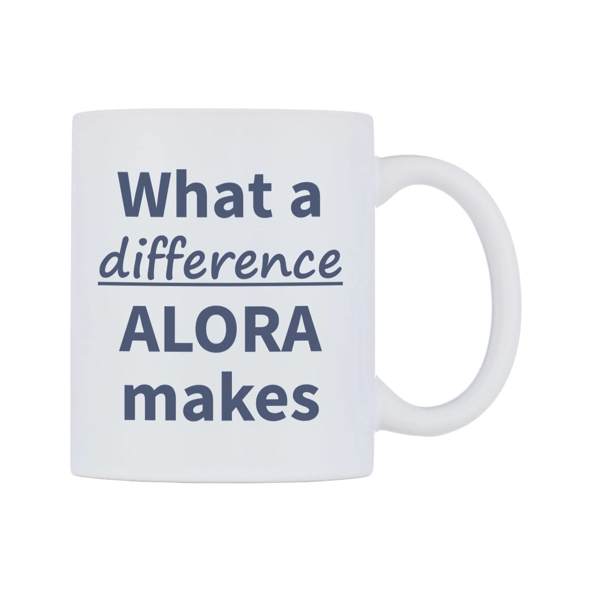 What a difference ALORA makes Mug — mug, left side, on a white background