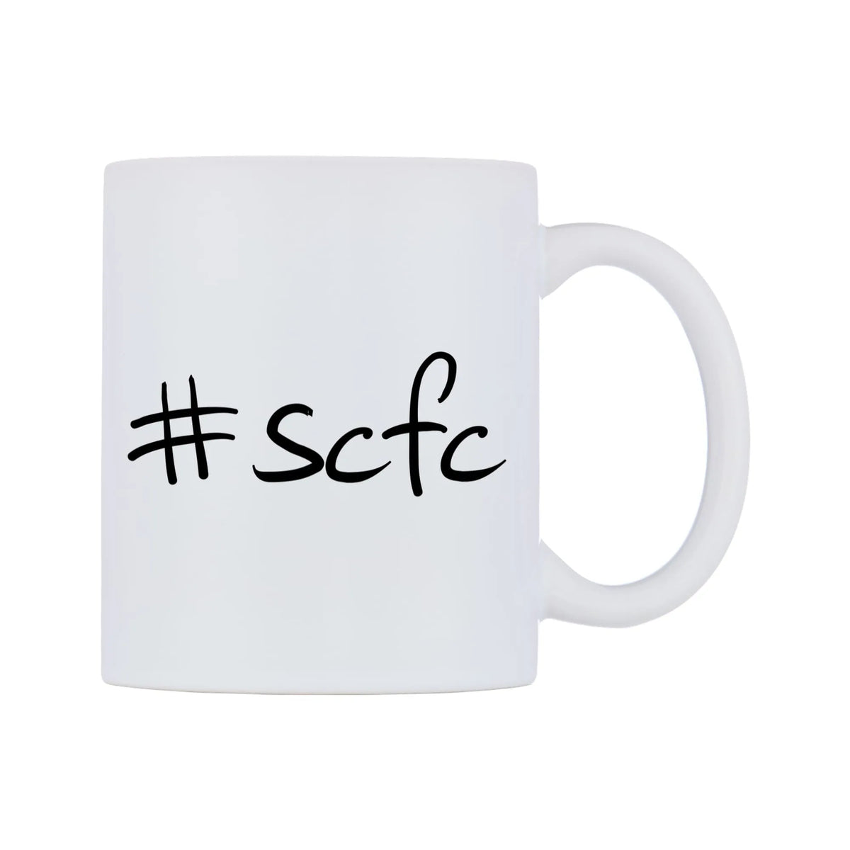 scfc Mug — mug, left side, on a white background