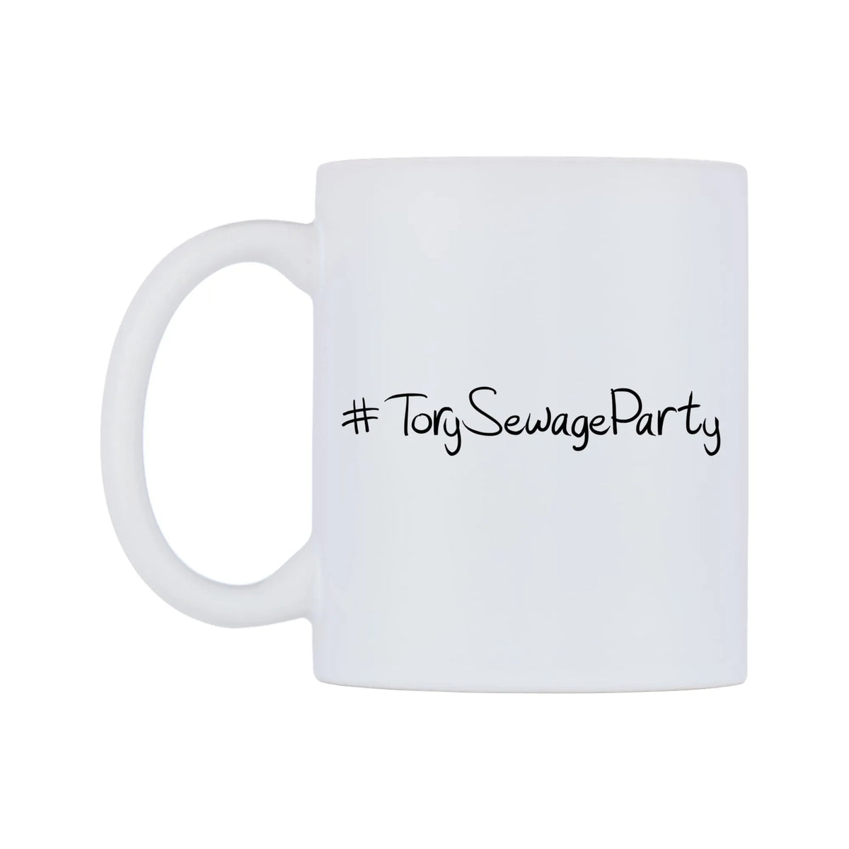 TorySewageParty Mug — mug, right side, on a white background