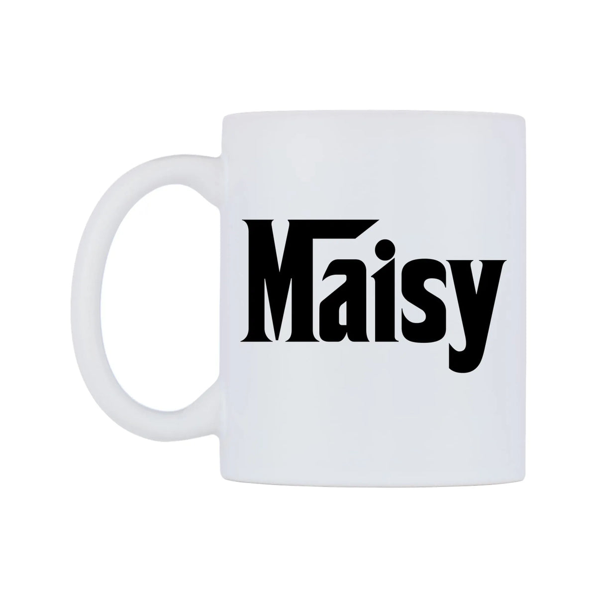 Maisy - Godfather Themed Mug — white 11oz gloss mug, right side, on a white background