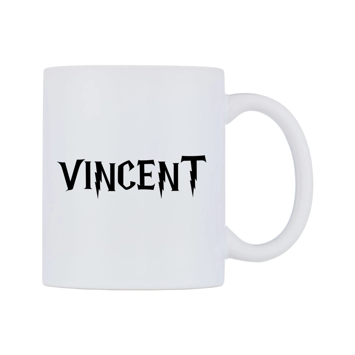 Vincent - Wizard Themed Mug — mug, left side, on a white background