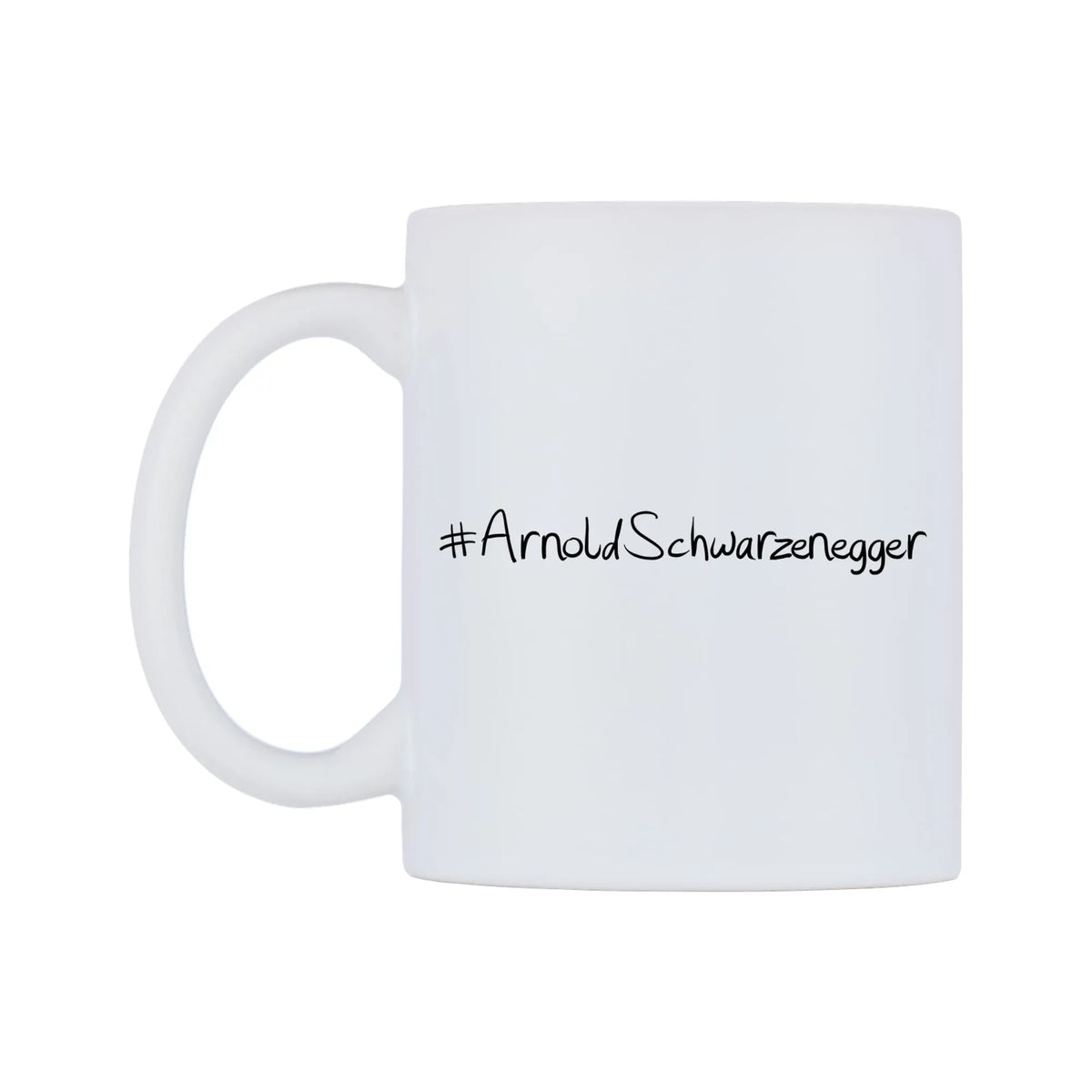 ArnoldSchwarzenegger Mug — mug, right side, on a white background