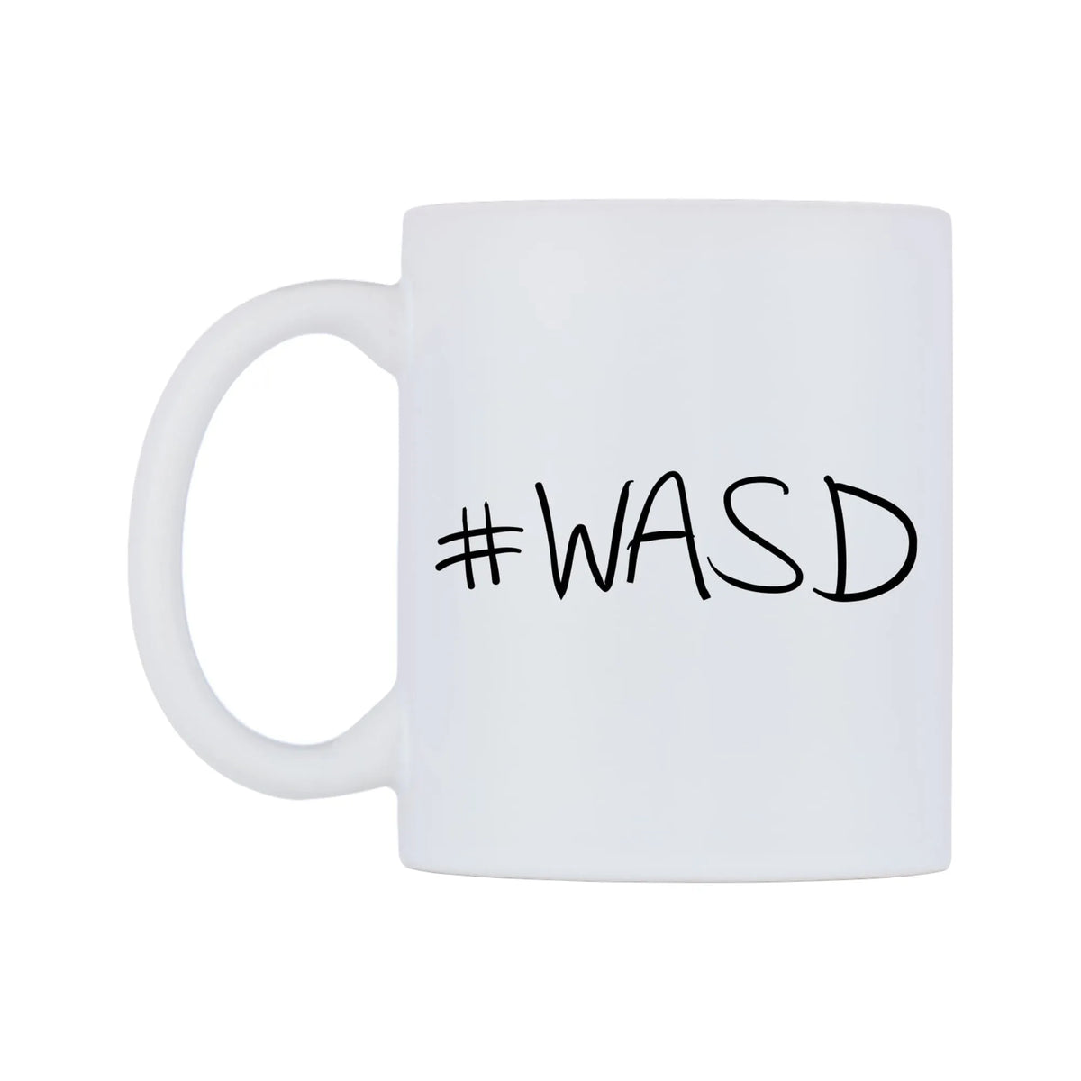 WASD Mug — mug, right side, on a white background