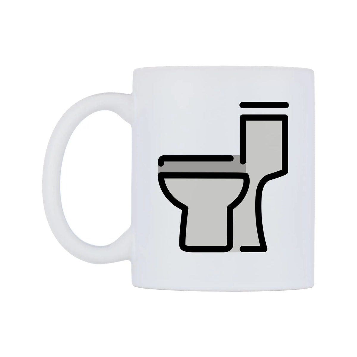 Toilet Emoji Mug — mug, right side, on a white background