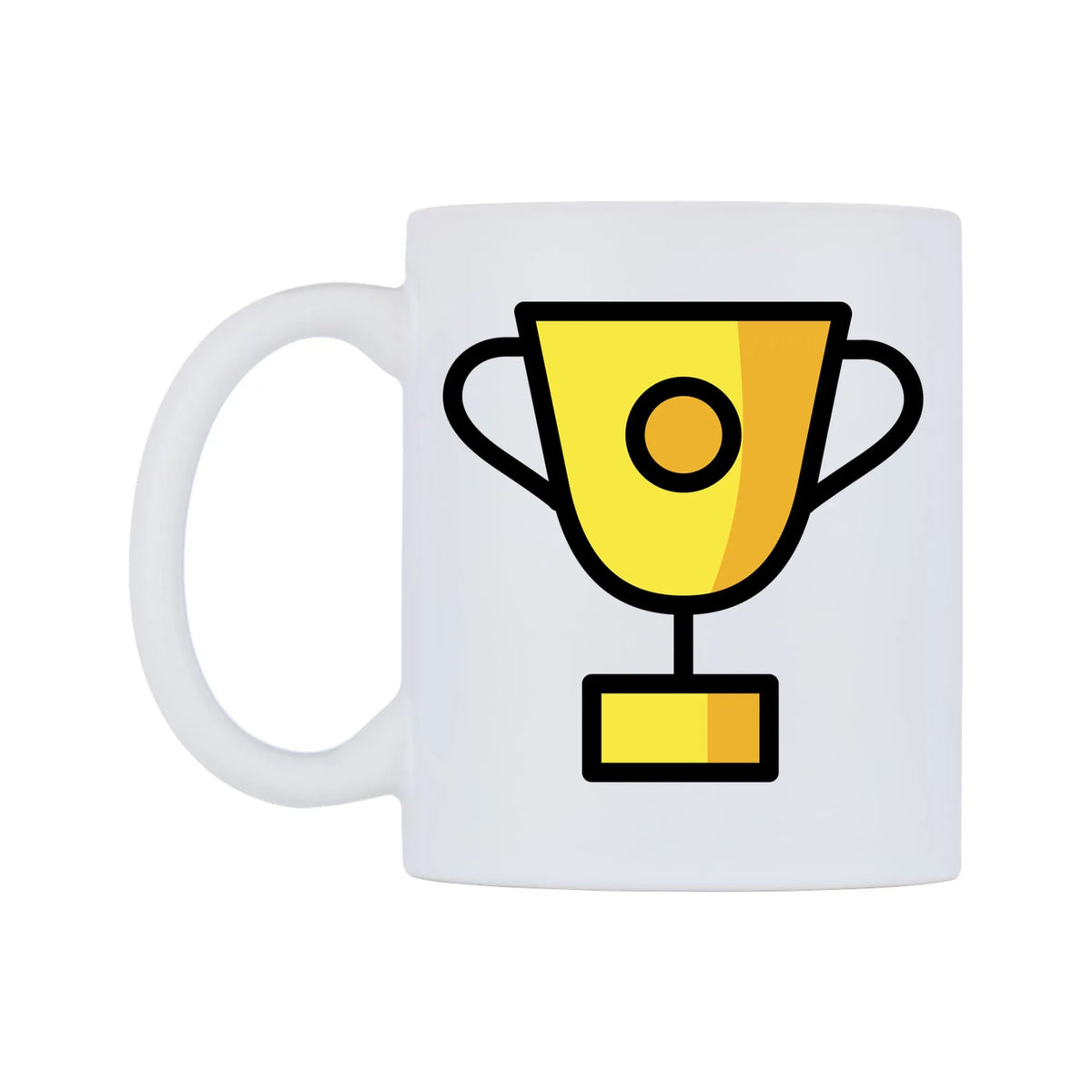 Trophy Emoji Mug — mug, right side, on a white background