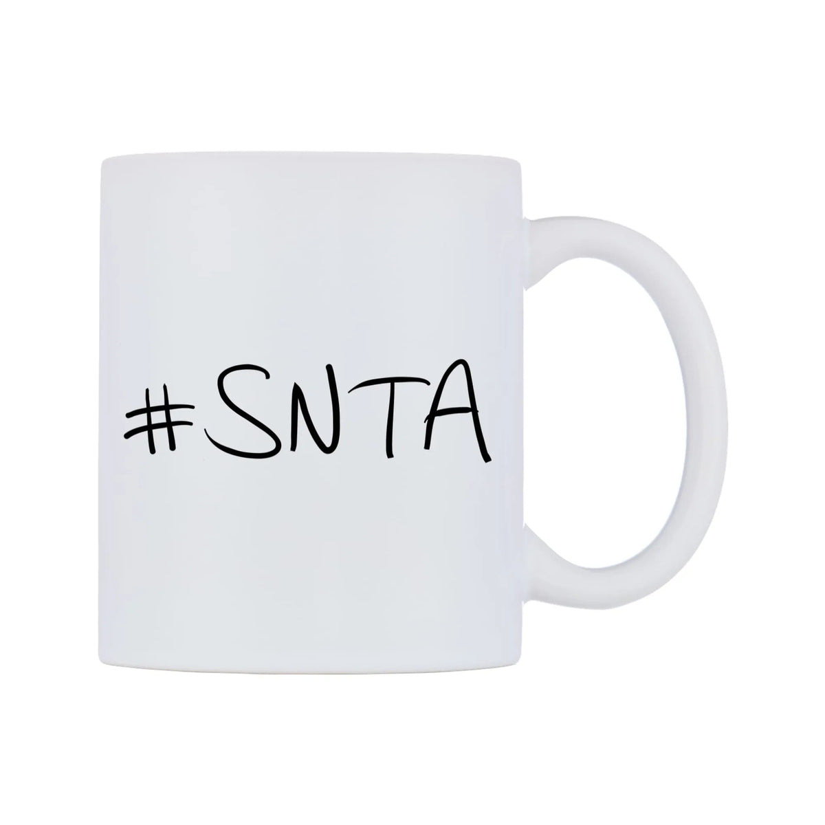 SNTA Mug — mug, left side, on a white background