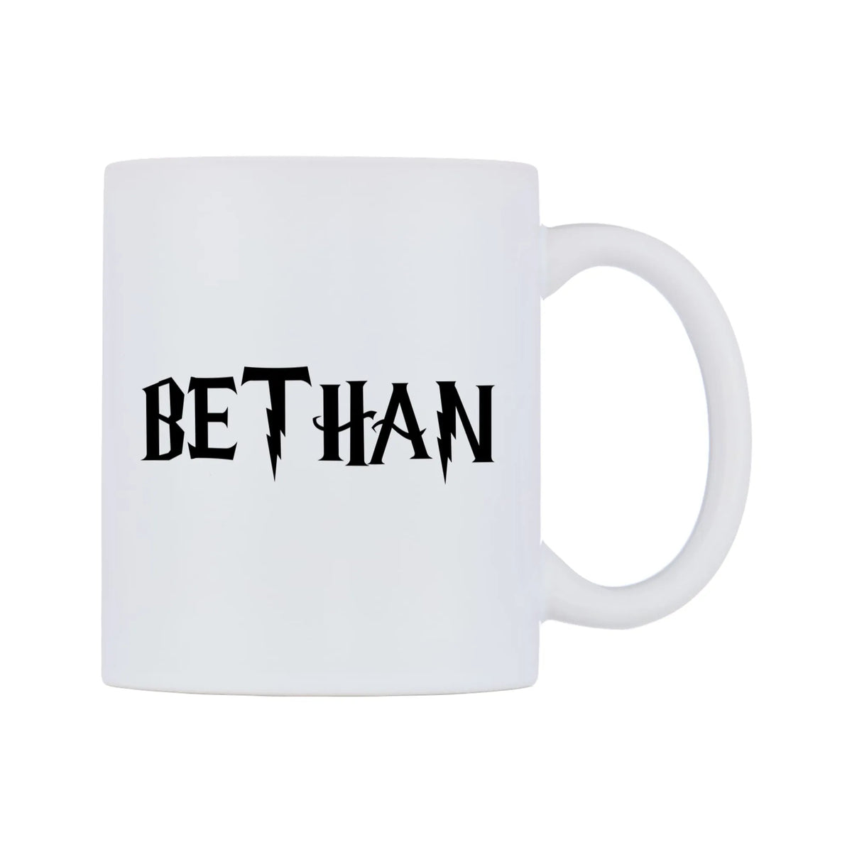 Bethan - Wizard Themed Mug — mug, left side, on a white background