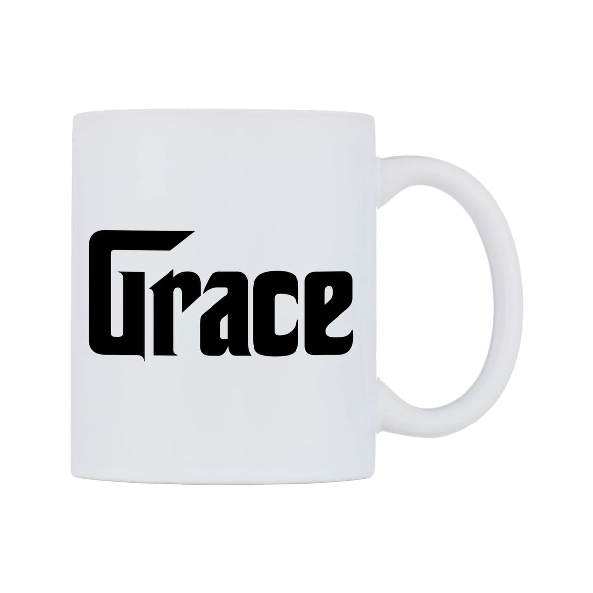 Grace - Godfather Themed Mug — white 11oz gloss mug, left side, on a white background