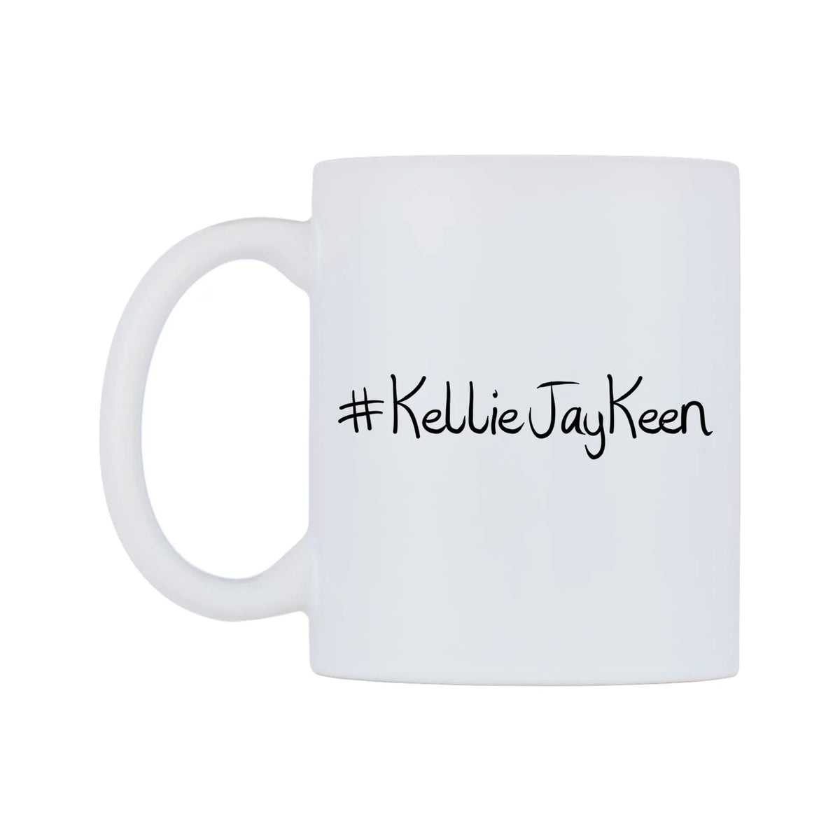 KellieJayKeen Mug — mug, right side, on a white background