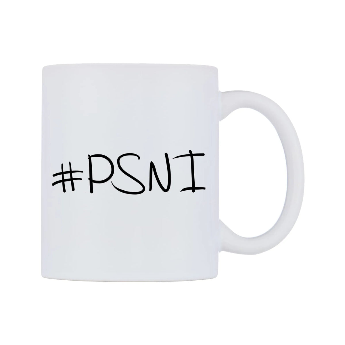 PSNI Mug — mug, left side, on a white background