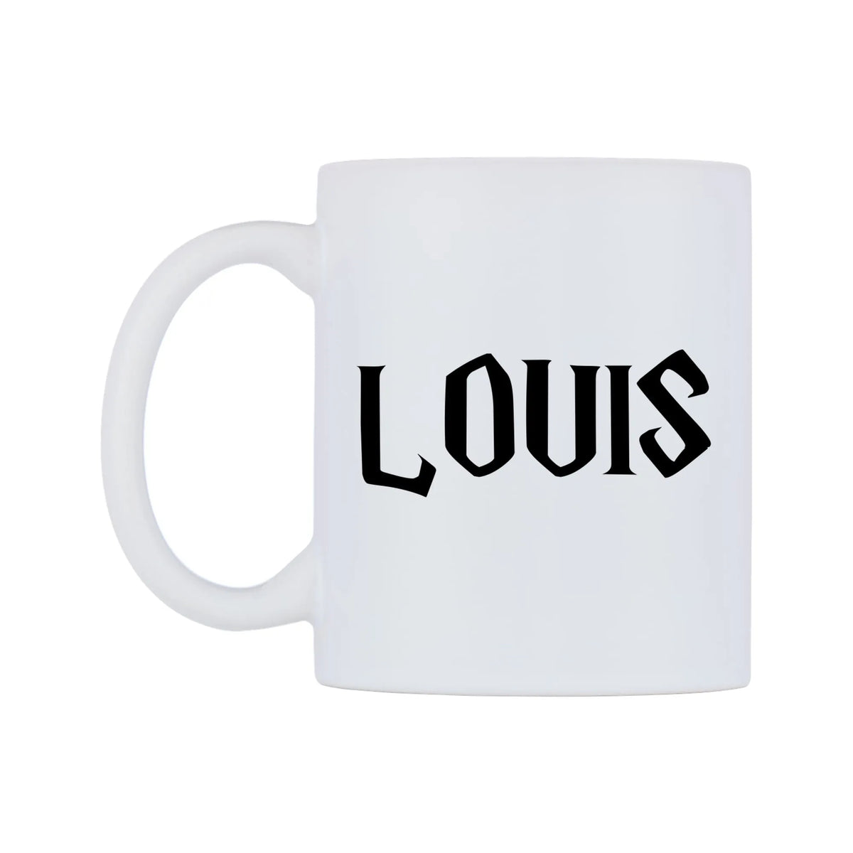 Louis - Wizard Themed Mug — white 11oz gloss mug, right side, on a white background