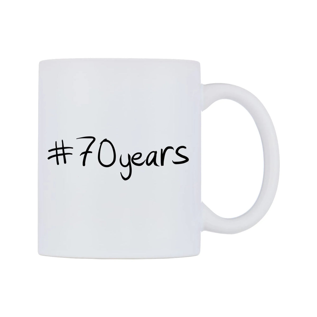 number 70years Mug — mug, left side, on a white background