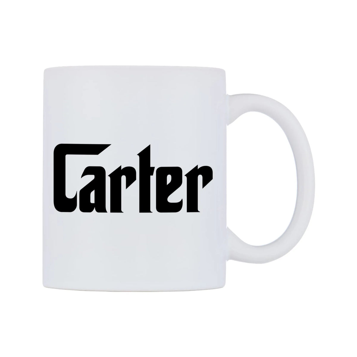 Carter - Godfather Themed Mug — white 11oz gloss mug, left side, on a white background