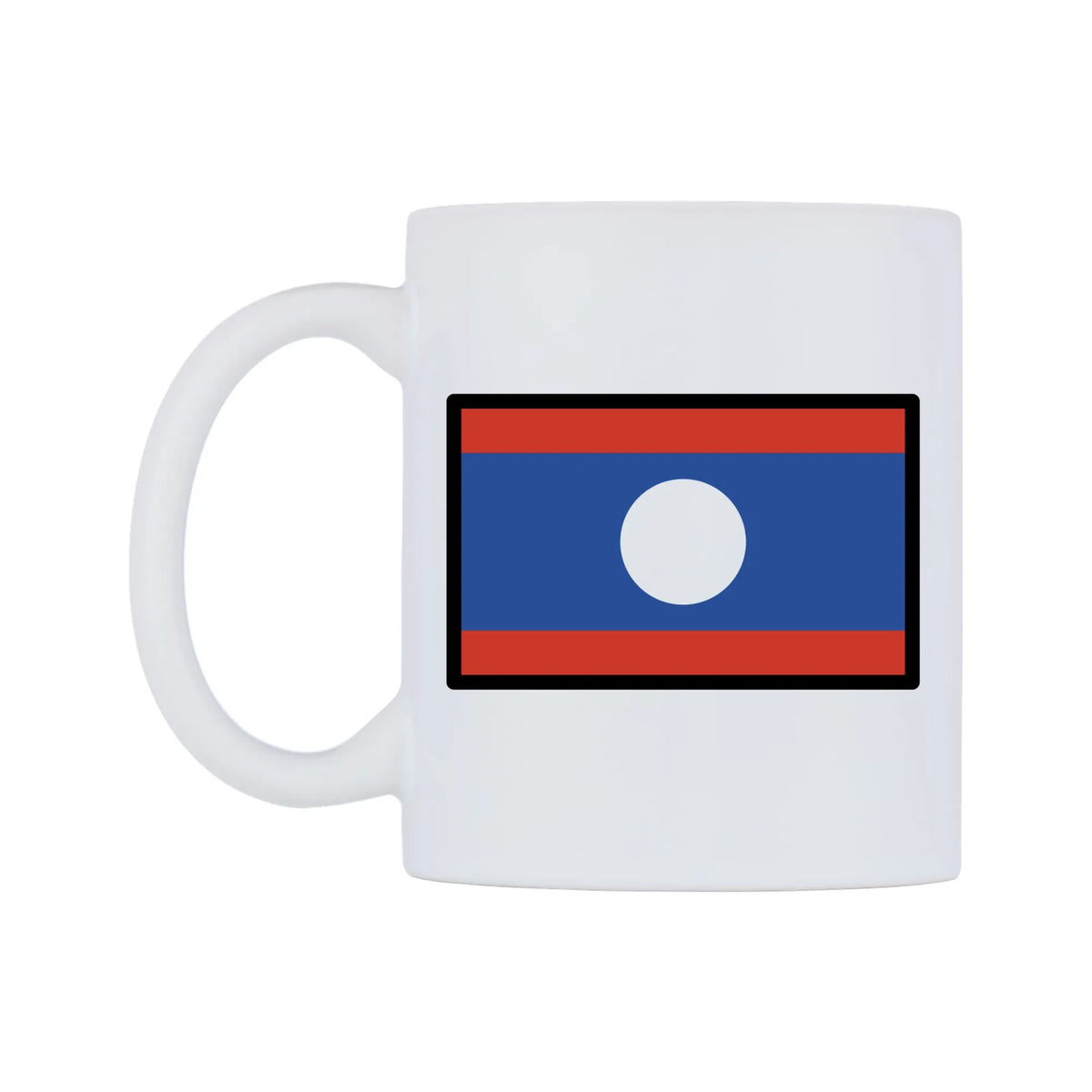 Laos Flag Emoji Mug — mug, right side, on a white background