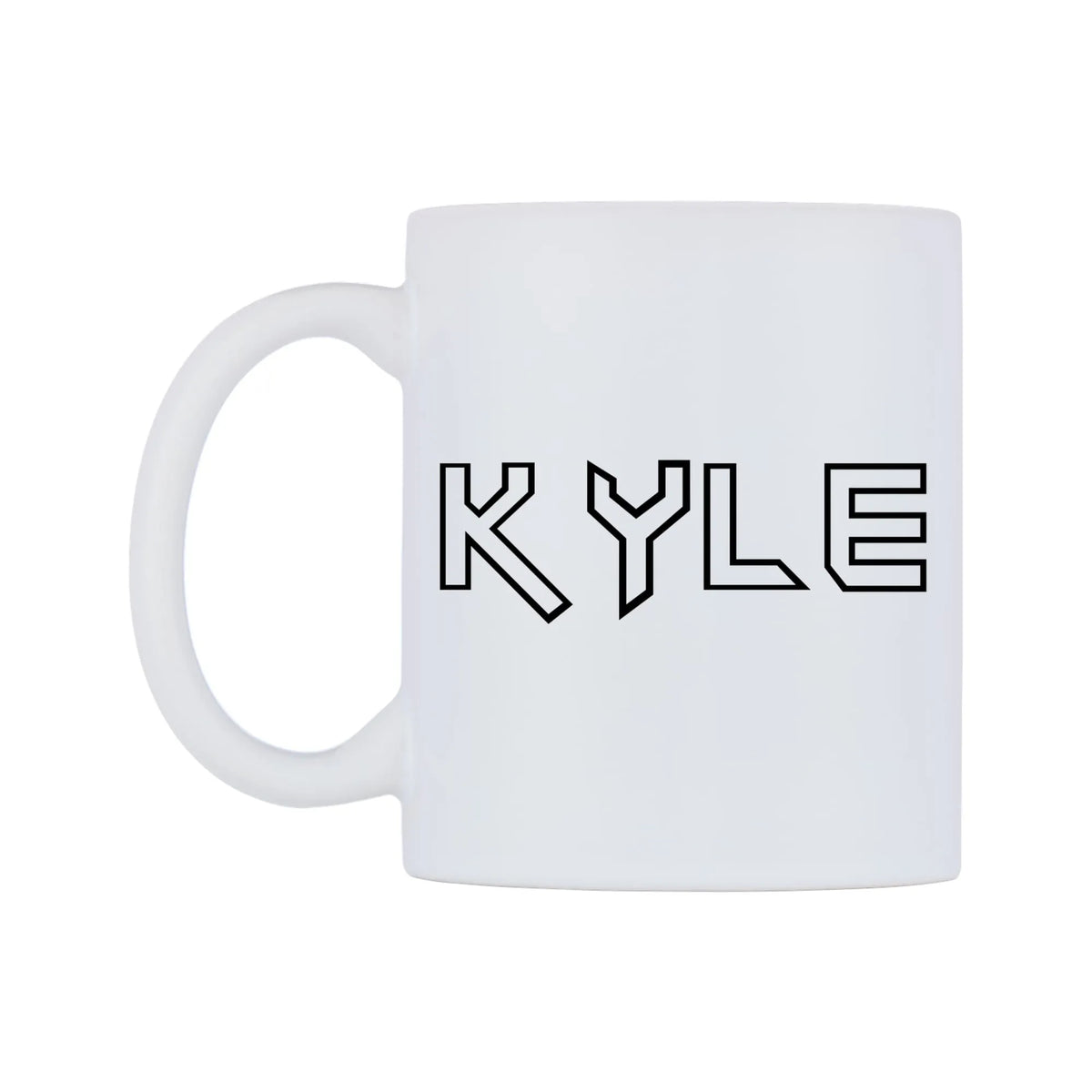 Kyle - Iron Maiden Themed Mug — white 11oz gloss mug, right side, on a white background