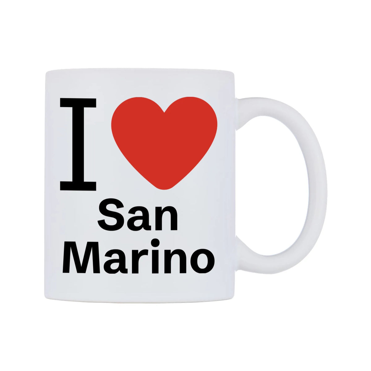 I Love San Marino Mug — mug, left side, on a white background
