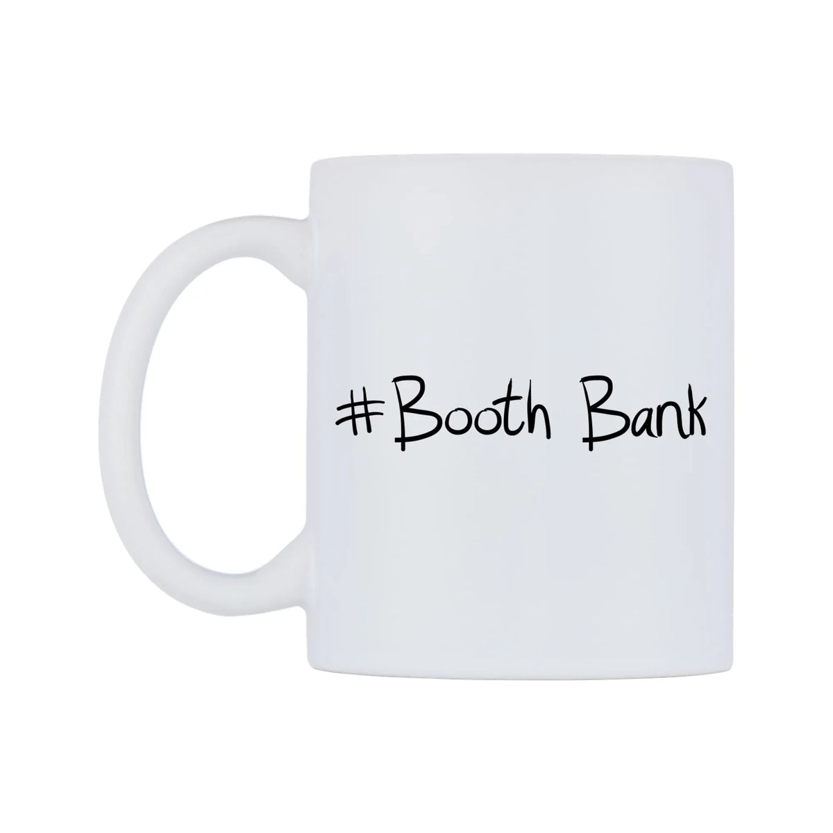 Booth Bank Mug — mug, right side, on a white background