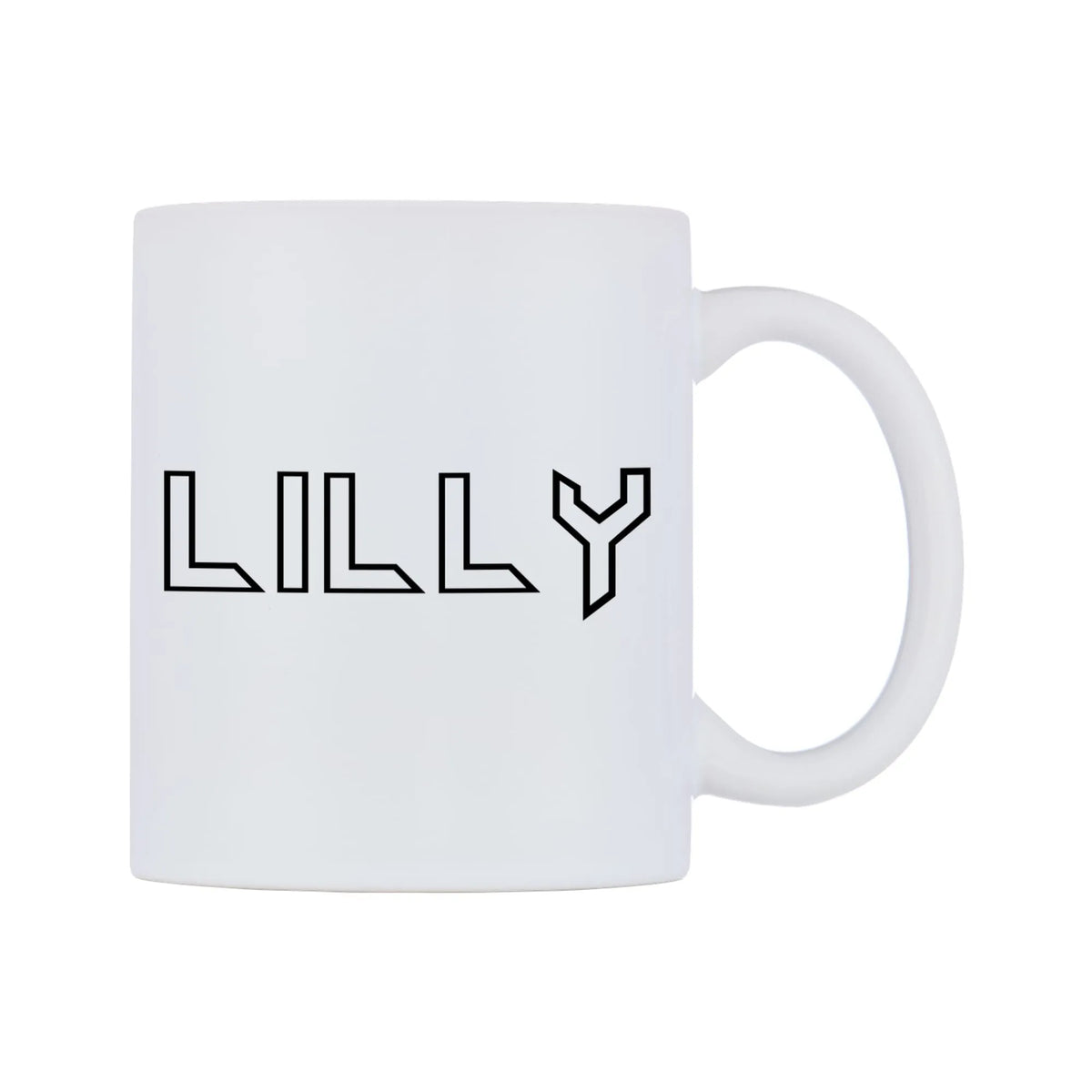 Lilly - Iron Maiden Themed Mug — white 11oz gloss mug, left side, on a white background