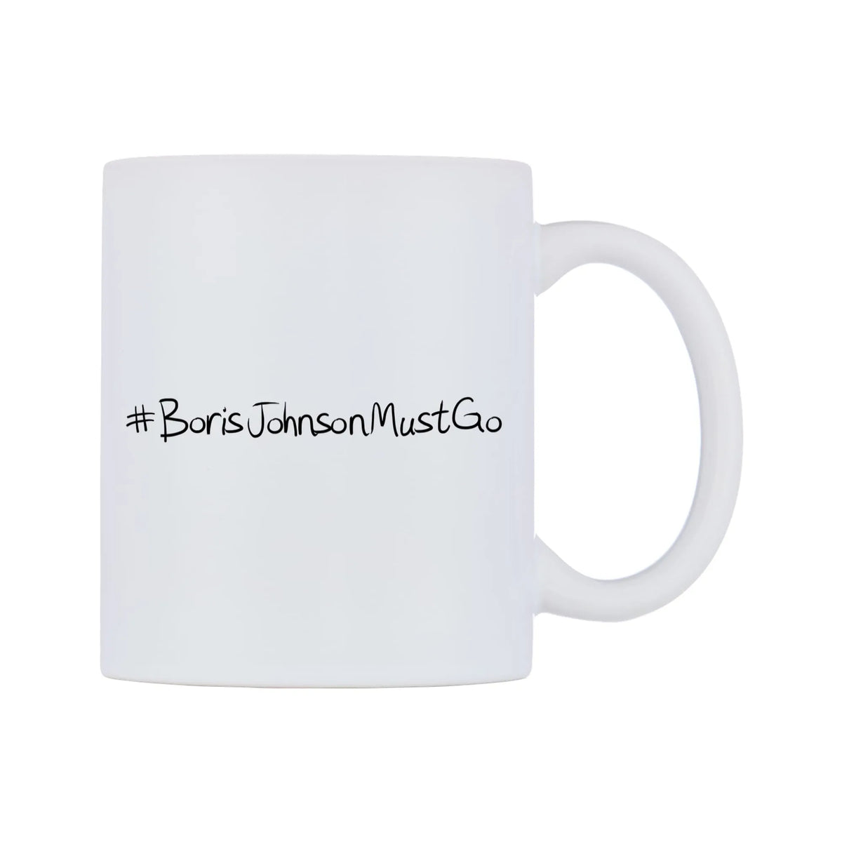 BorisJohnsonMustGo Mug — mug, left side, on a white background