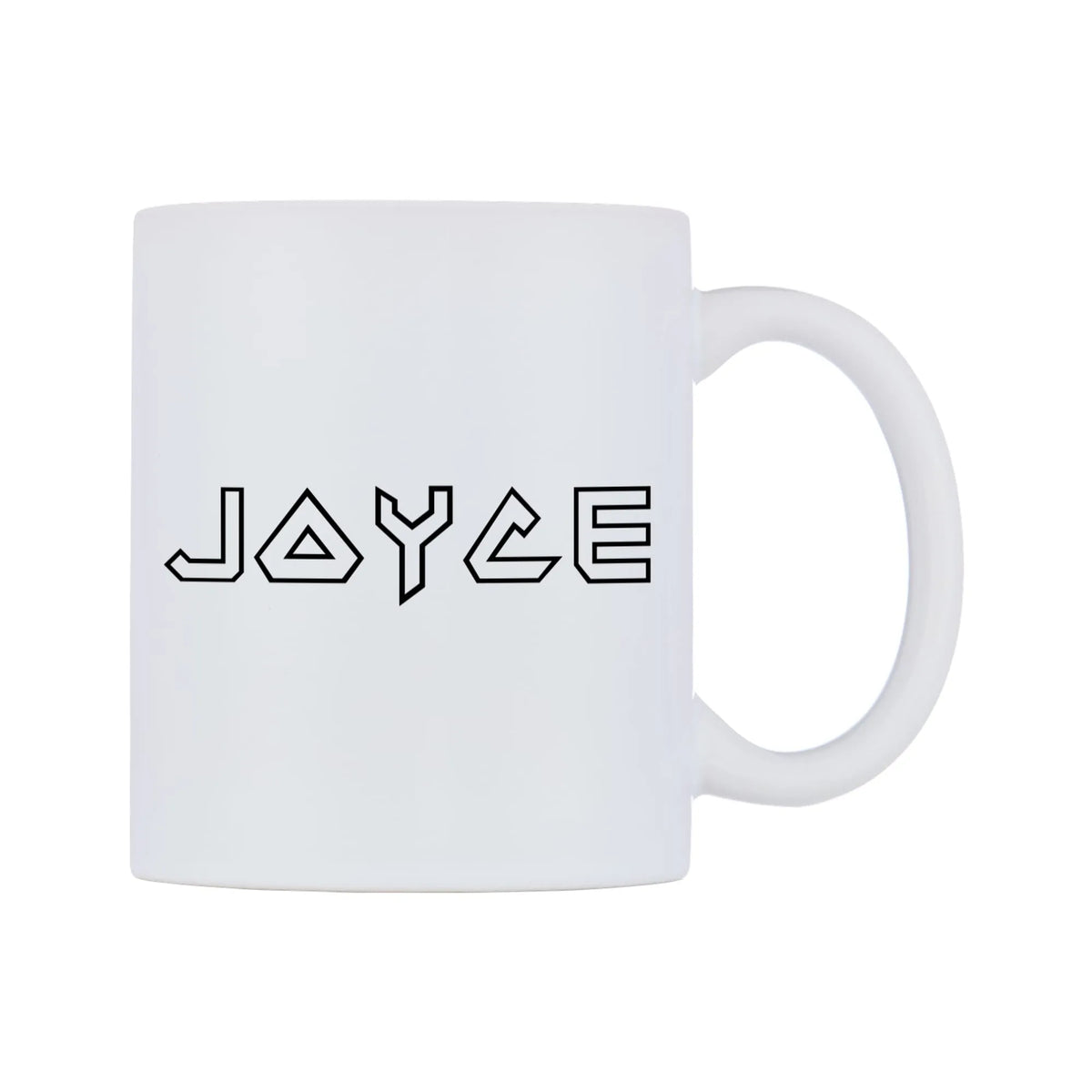 Joyce - Iron Maiden Themed Mug — white 11oz gloss mug, left side, on a white background