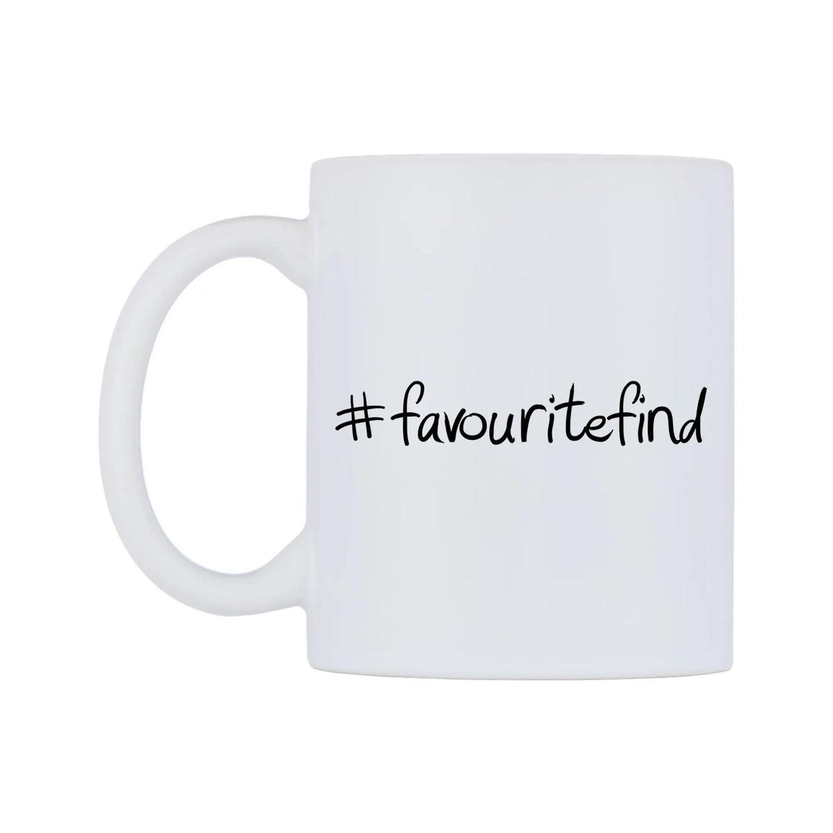 favouritefind Mug — mug, right side, on a white background