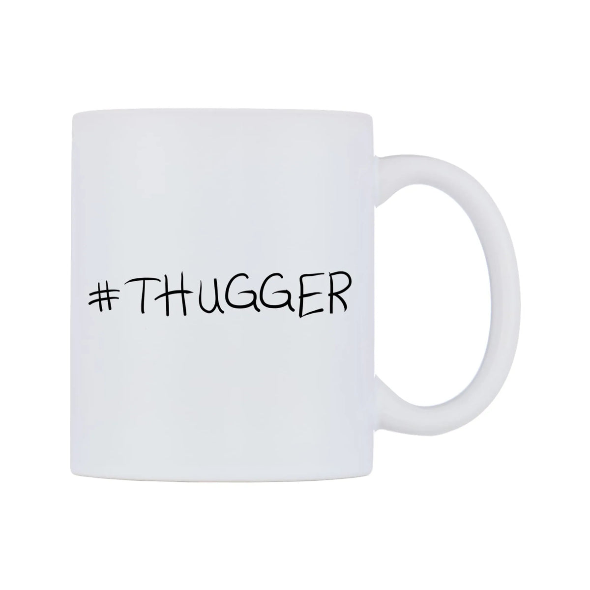 THUGGER Mug — mug, left side, on a white background