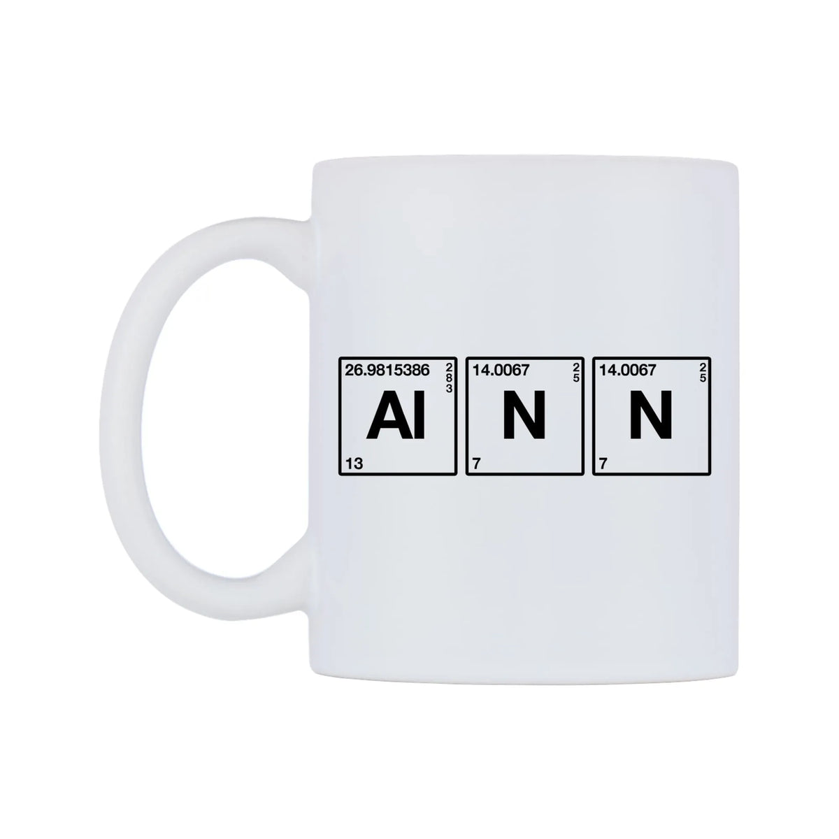 Ann - Chemistry Themed Mug — mug, right side, on a white background
