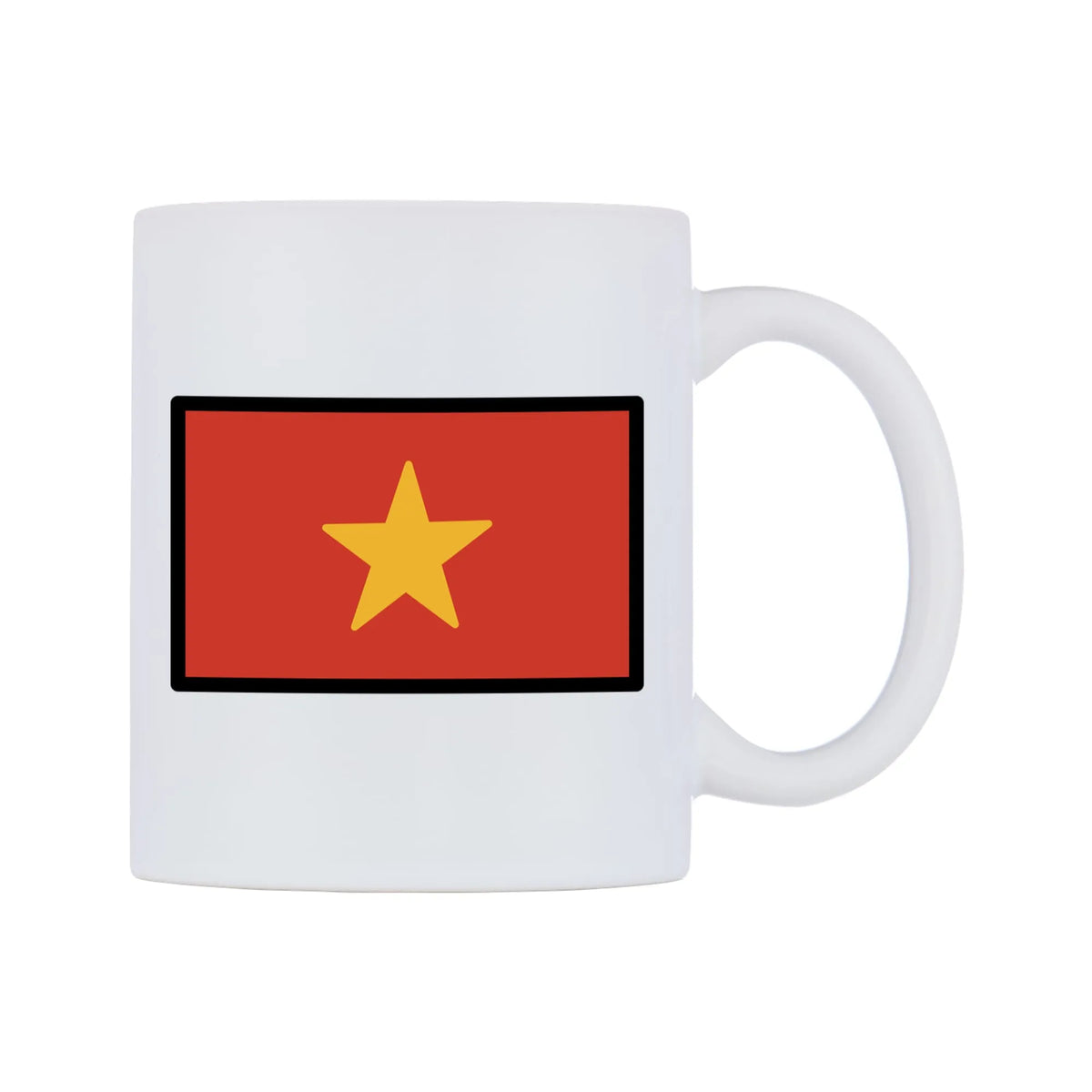 Vietnam Flag Emoji Mug — mug, left side, on a white background