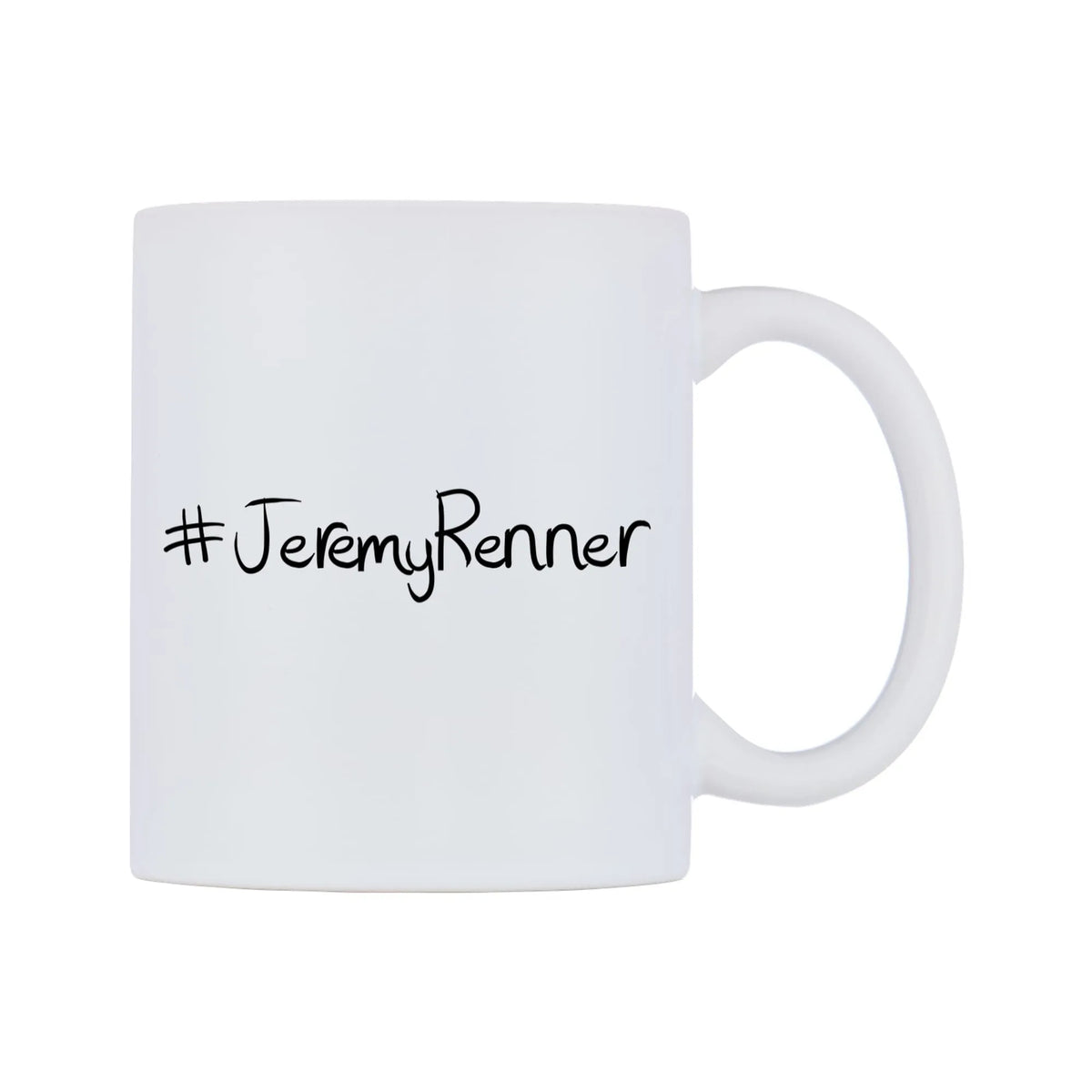 JeremyRenner Mug — mug, left side, on a white background