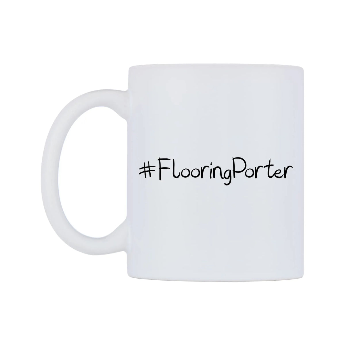 FlooringPorter Mug — mug, right side, on a white background